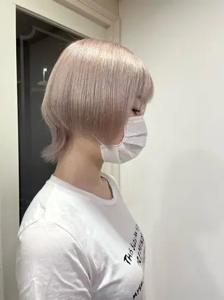 セミロング カラー 向日葵🌻 /レディースカットのヘアスタイル