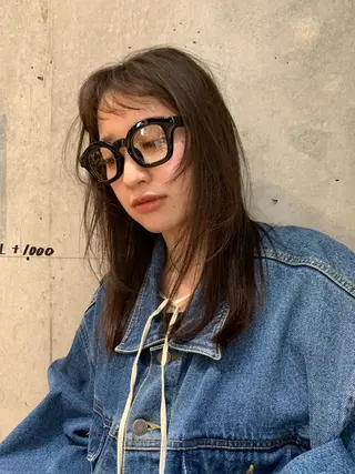 ミディアム カラー パーマ　地毛風カラー /横山大樹のヘアスタイル