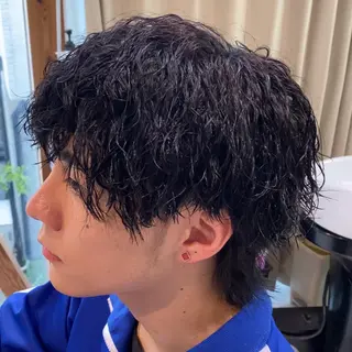 ショート パーマ メンズ ナツハラ サトシのヘアスタイル