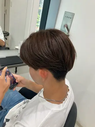 カラー メンズ ピンクカラー🎀 米津 美佑のヘアスタイル