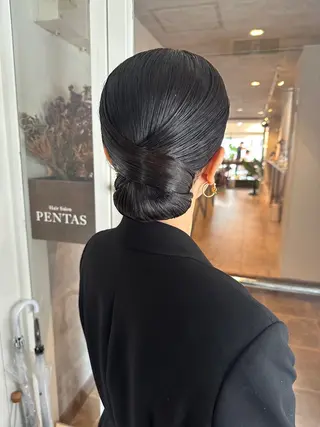 セミロング 宮﨑 あかねのヘアスタイル