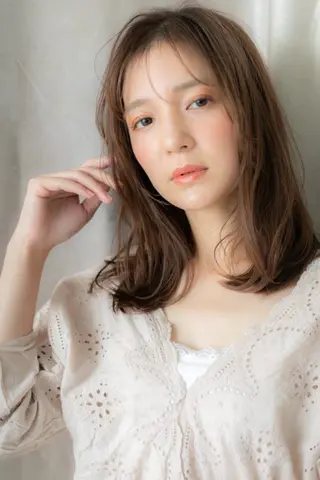 ミディアム カラー パーマ クセ毛解決💠艶髪 縮毛矯正💠棚村竜太のヘアスタイル