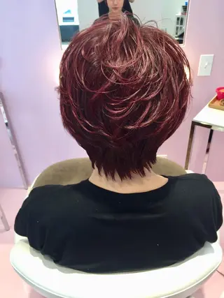 ショート 所渉/韓国レイヤー /ウルフカットのヘアスタイル