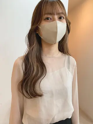 ロング カラー なかの たくみのヘアスタイル