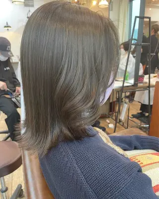 ミディアム カラー メンズ/パーマ /レディース髪質改善のヘアスタイル