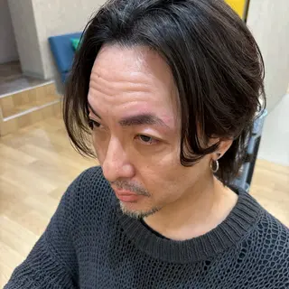 アイブロウ 曲がる縮毛矯正🌟 メンズアイブロウのヘアスタイル