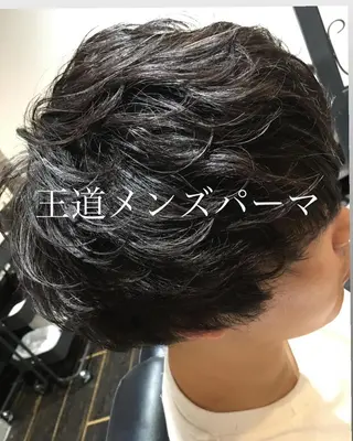 ミディアム カラー 【大人髪】men's パーマ/潤艶髪のヘアスタイル
