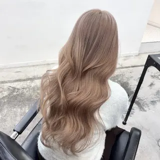セミロング カラー ヘアアレンジ 🎀モテ暖色× エクステ🎀あかりのヘアスタイル