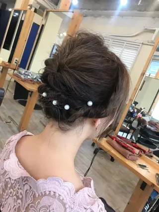 ミディアム ヘアアレンジ Rayt hair レイトヘアーのヘアスタイル