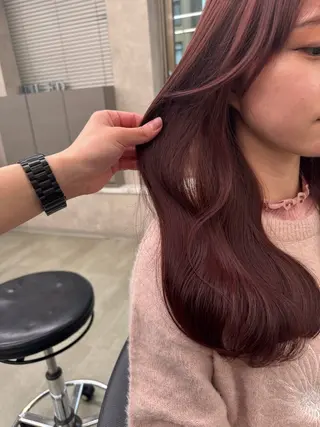 ロング カラー パーマ ヘアアレンジ メンズ キッズ 韓国系🇰🇷🩶 艶暗髪/MEIのヘアスタイル