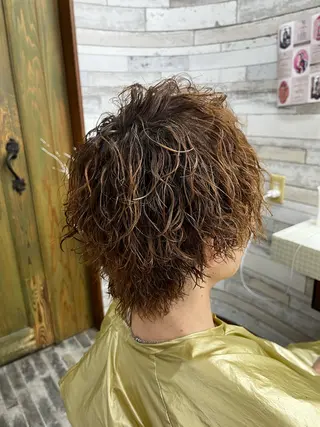 ショート パーマ メンズ 大坪 拓斗のヘアスタイル