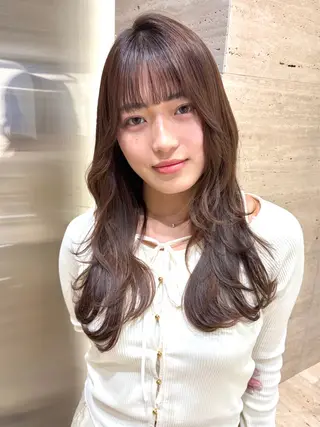 ミディアム 前髪・顔周りカット☆ あらいみゆのヘアスタイル