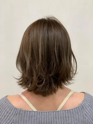 ミディアム カラー 似合わせ/透明感カラ ー/QUATRO谷口のヘアスタイル