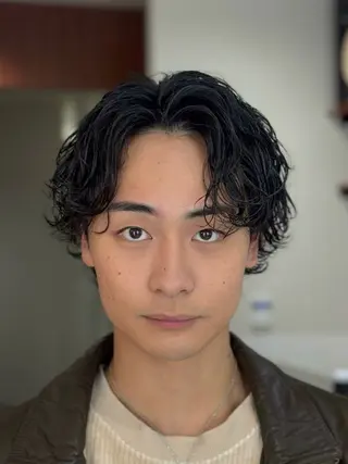 ミディアム パーマ メンズ 金山駅前メンズパーマ 特化COUNTERのヘアスタイル