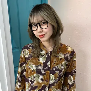 ミディアム ブリーチ/縮毛矯正 ❤️‍🔥シンノスケのヘアスタイル