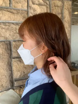 ミディアム Atelier NEWYORK　三ノ輪店所属・アトリエニューヨーク 三ノ輪店のヘアスタイル