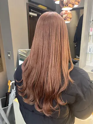 ロング ブリーチなしWカラー ヘアセット菜希のヘアスタイル