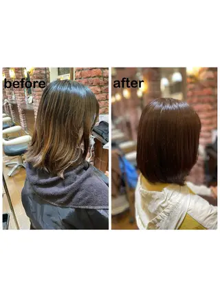 ミディアム カラー ビーズ緑店所属・片桐 巧貴のヘアスタイル