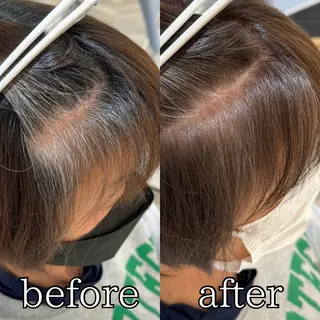 ショート カラー 縮毛矯正/白髪ぼかし ショートボブ/鈴木のヘアスタイル