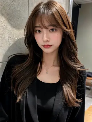 カラー 顔まわり/W カラー/リョウのヘアスタイル