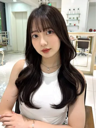ロング カラー ヘアアレンジ 透明感カラー ai🫧🪞のヘアスタイル
