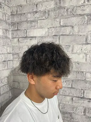 ショート カラー パーマ ヘアアレンジ メンズ キッズ ネイル マツエク・マツパ アイブロウ 🔥漢髪特化メンズ マネージャーYUKIのヘアスタイル