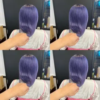 セミロング カラー ✨縮毛矯正✖︎顔周り レイヤー✨ナカムラのヘアスタイル