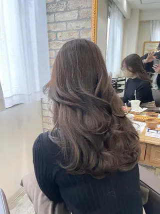 セミロング カラー ヘアアレンジ 髪質改善特化 🫧松野力也のヘアスタイル