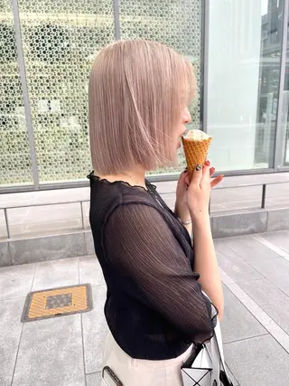 ミディアム 福山 晴香のヘアスタイル