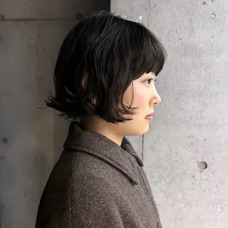 ショート パーマ 前野 日奈のヘアスタイル