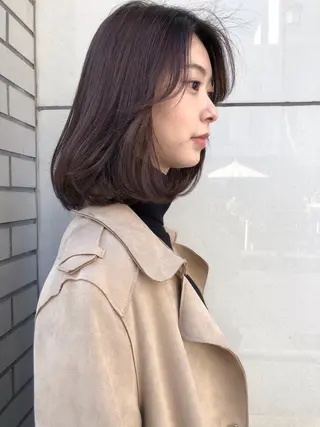 ミディアム 横山 莉奈のヘアスタイル