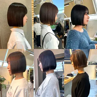 ショート カラー 縮毛矯正×艶髪カラー 髪質改善/三ツ木のヘアスタイル