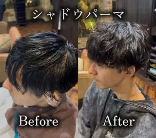 ショート 曲がる縮毛 フェザー ニュアンス  佐々木のヘアスタイル