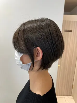 ショート 透明感カラー/艶感/ メンズパーマ/福島のヘアスタイル