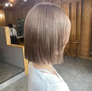 カラー 透けるミルクティー ☕赤味ゼロ★はる吉のヘアスタイル
