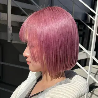 ショート カラー 💖ブリーチ/暖色 𝐘𝐮𝐢💖のヘアスタイル