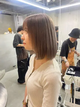 ミディアム カラー 前橋 姫奈のヘアスタイル