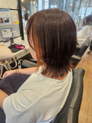ミディアム カラー 関口 友菜のヘアスタイル