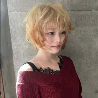ショート カラー ヘアアレンジ ユメナ ̖́-のヘアスタイル