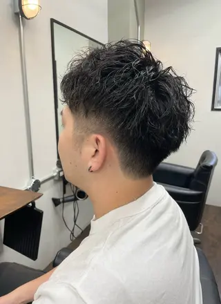 ショート パーマ メンズ すみとも るなのヘアスタイル
