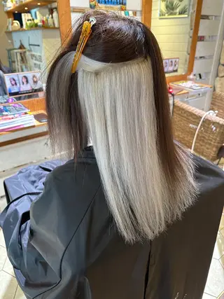 ロング カラー eL HAIR SALON なんば店所属・ブリーチカラー特化 /焼田貴明のヘアスタイル