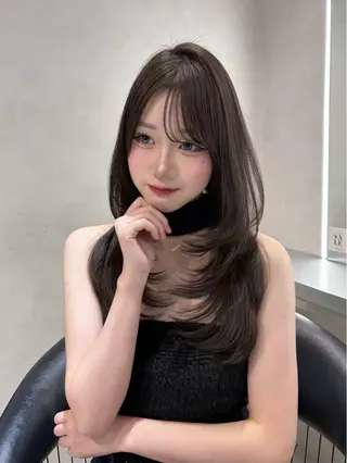 ロング カラー 韓国レイヤー×モテ髪 /MITSUKI🤍のヘアスタイル