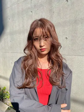ロング カラー 菊地 柚乃のヘアスタイル