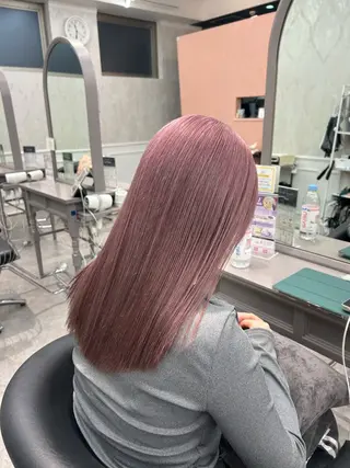 セミロング 大阪/縮毛矯正 /ベージュ/はやとのヘアスタイル