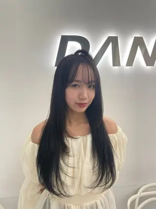 ロング カラー 中韓レイヤー/ ブラウン🤎はやとのヘアスタイル