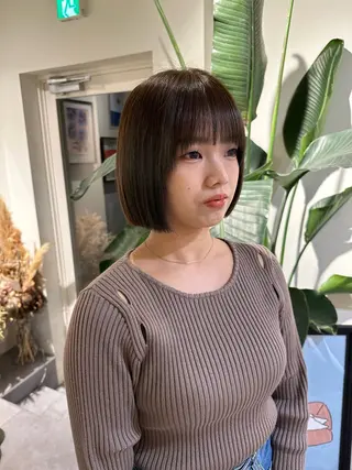 ミディアム カラー HANAME 原宿美容室のヘアスタイル