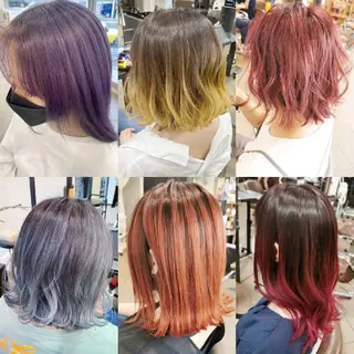 カラー Luisハイライト　 喜連瓜破、髪質改善のヘアスタイル