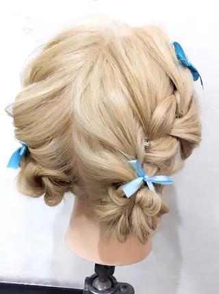 ロング ヘアアレンジ ヘアセット❤️着付け Akaneのヘアスタイル