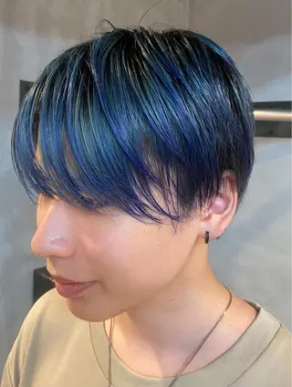 ショート カラー ヘアアレンジ メンズ 烏山 達也のヘアスタイル
