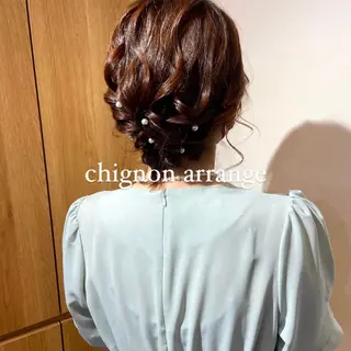 ミディアム ヘアアレンジ mai 🎀 / ガーリーヘア ♡のヘアスタイル